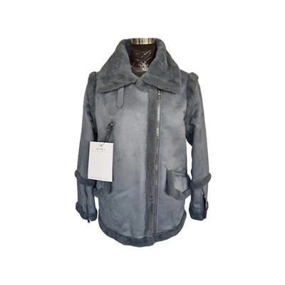 Faux Shearling Coat Grey dla kobiet